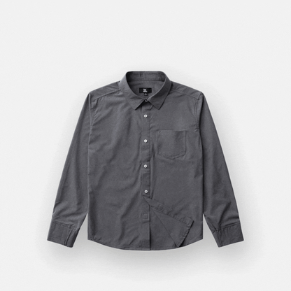 Joe & Bella Everyday Magnetic Button-Down for Men | Tailored-Fit #Heathered Grey