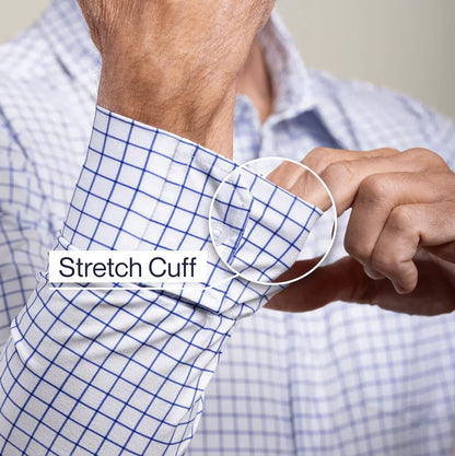 Joe & Bella Everyday Magnetic Button-Down for Men | Tailored-Fit #White Check