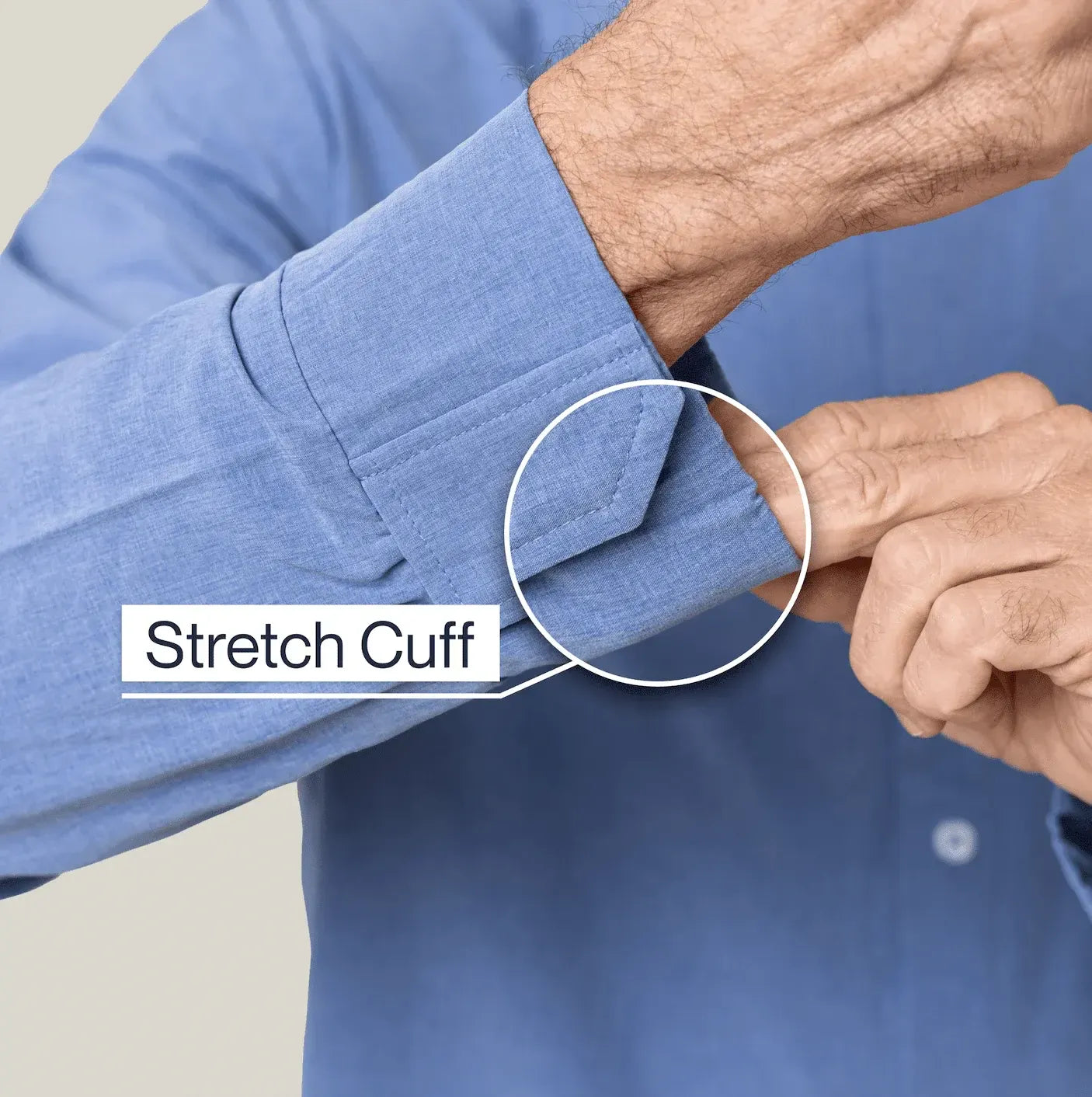Joe & Bella Everyday Magnetic Button-Down for Men | Tailored-Fit #Heathered Blue