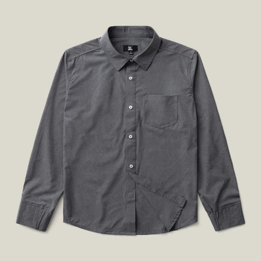 Joe & Bella Everyday Magnetic Button-Down for Men | Tailored-Fit #Heathered Grey
