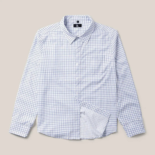 Joe & Bella White Check / S Everyday Magnetic Button-Down for Men | Tailored-Fit #White Check