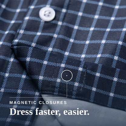 Tailored-Fit #Navy Check