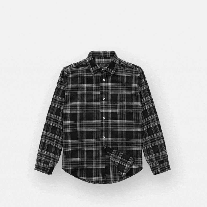 ["Joe & Bella S Everyday Magnetic Flannel for Men", "Black Plaid"]