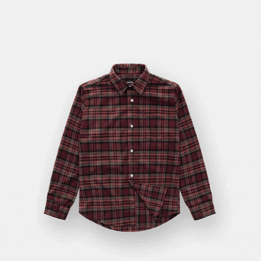 Joe & Bella  S Everyday Magnetic Flannel for Men#Red Plaid