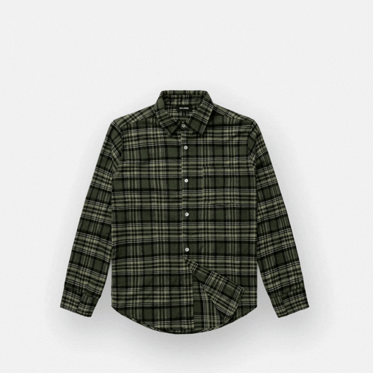 Joe & Bella Everyday Magnetic Flannel for Men #Green Plaid