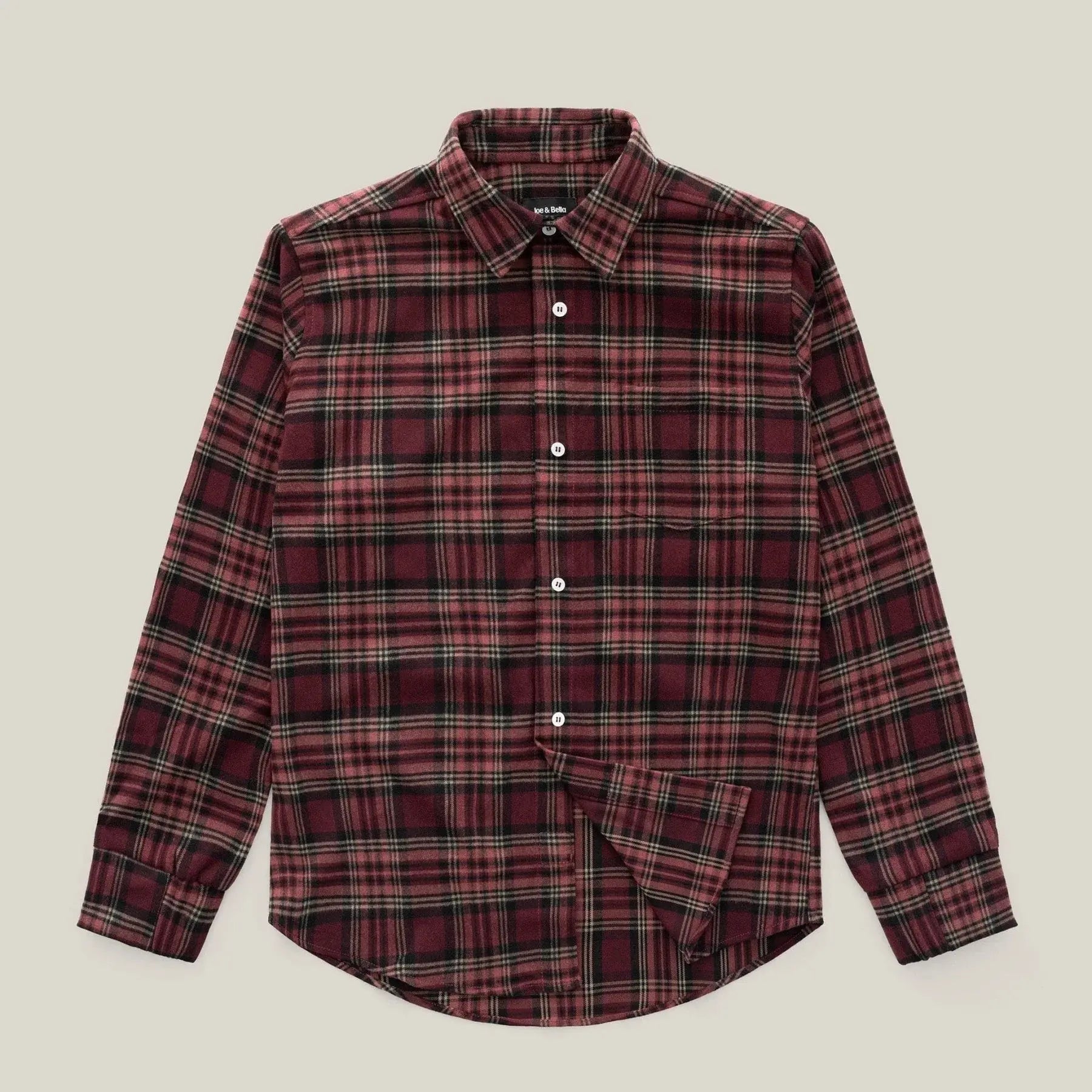 ["Joe & Bella Red Plaid / S Everyday Magnetic Flannel for Men ", "Red Plaid"]