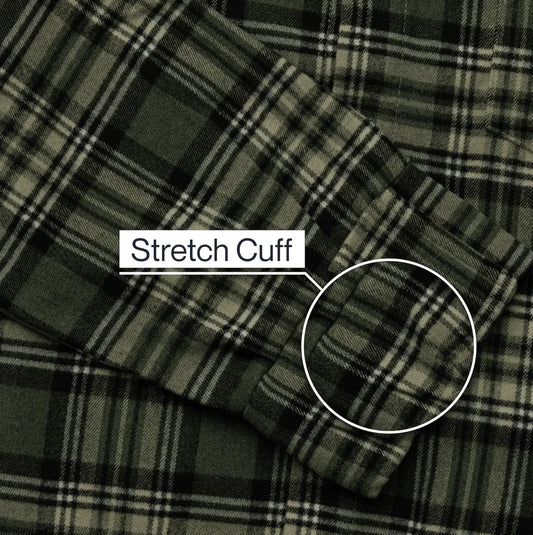 Joe & Bella Everyday Magnetic Flannel for Men #Green Plaid