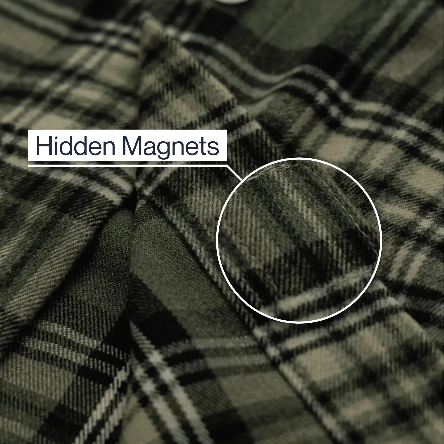 ["Joe & Bella Everyday Magnetic Flannel for Men ", "Green Plaid"]