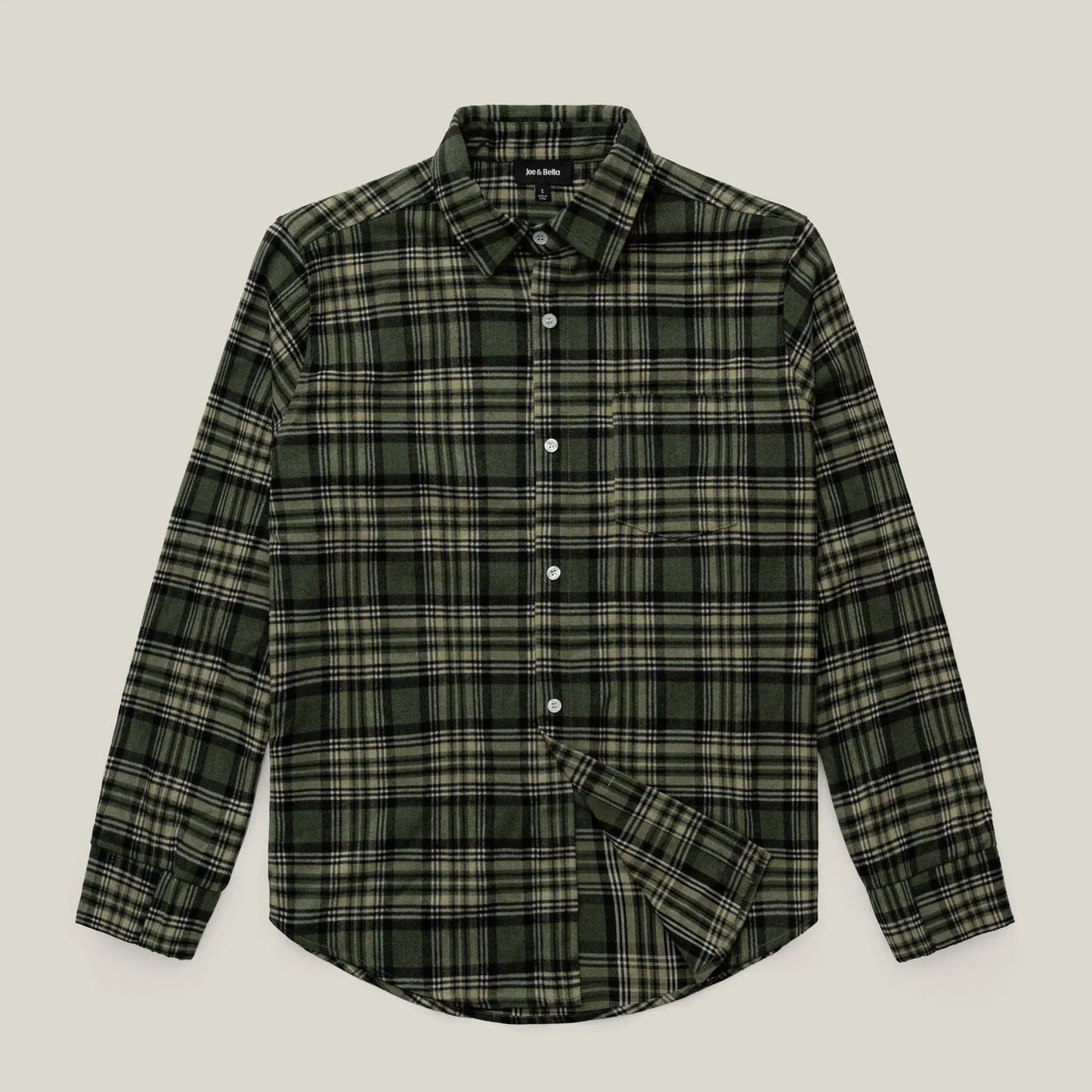Joe & Bella Everyday Magnetic Flannel for Men #Green Plaid