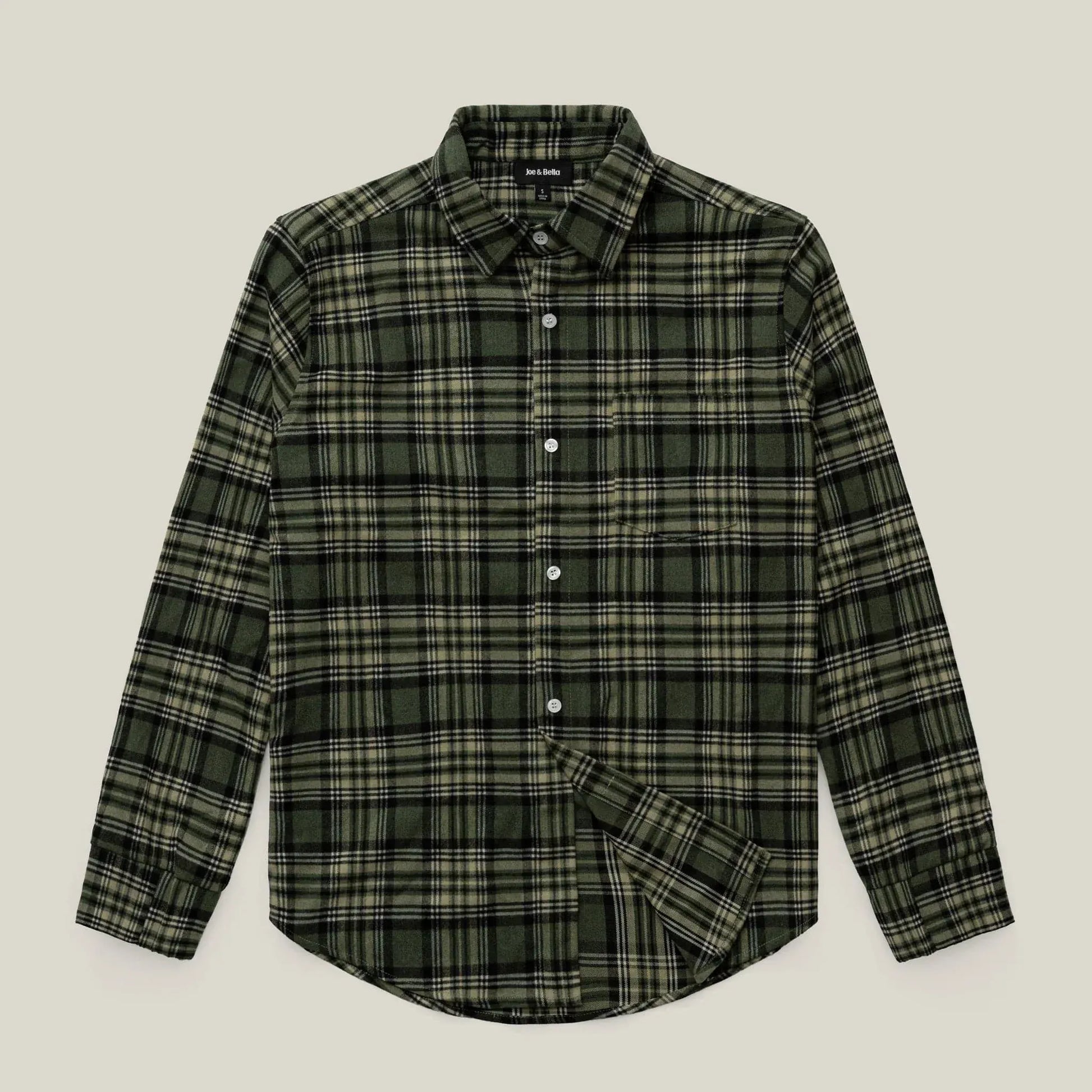 ["Joe & Bella Everyday Magnetic Flannel for Men ", "Green Plaid"]