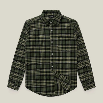 Joe & Bella Everyday Magnetic Flannel for Men #Green Plaid