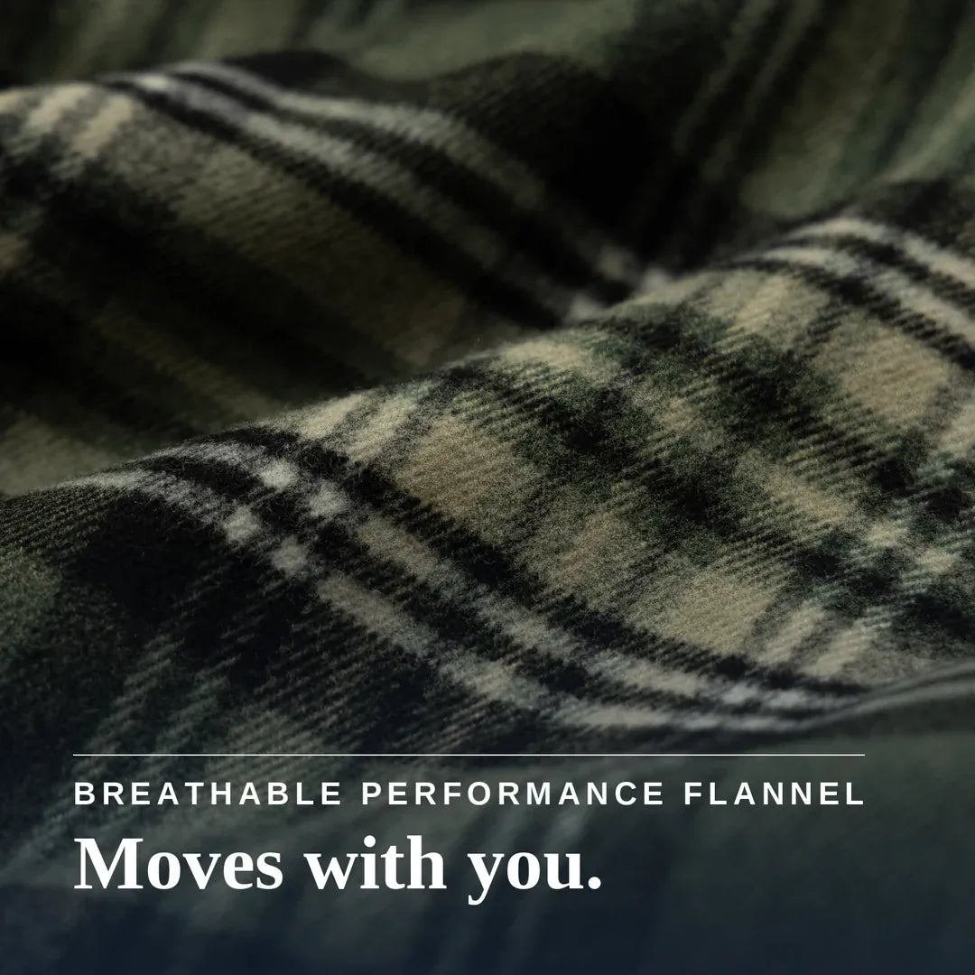 Joe & Bella Everyday Magnetic Flannel for Men #Green Plaid