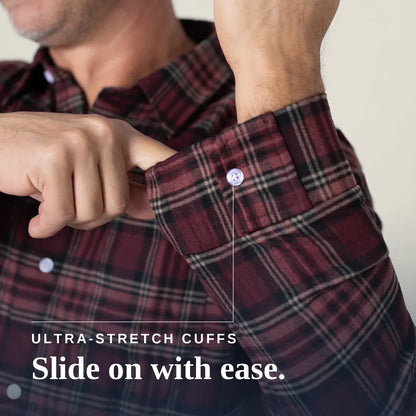 Joe & Bella Red Plaid / S Everyday Magnetic Flannel for Men #Red Plaid