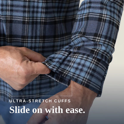 Joe & Bella Everyday Magnetic Flannel for Men #Blue Plaid