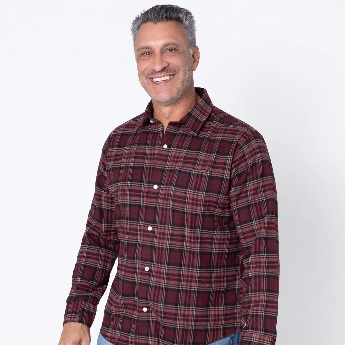 Joe & Bella Red Plaid / S Everyday Magnetic Flannel for Men #Red Plaid