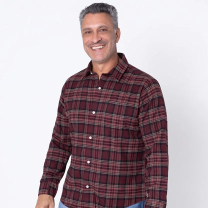Joe & Bella Red Plaid / S Everyday Magnetic Flannel for Men #Red Plaid