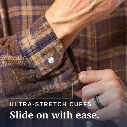 Joe & Bella Everyday Magnetic Flannel for Men #Brown Plaid