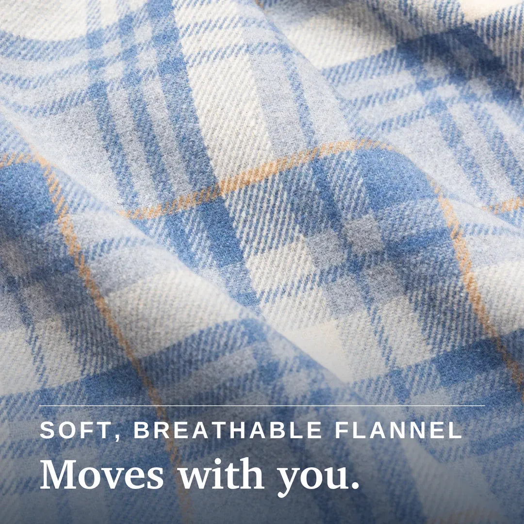 ["Joe & Bella Everyday Magnetic Flannel for Men ", "Light Blue Plaid"]