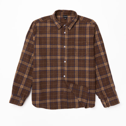 Joe & Bella Everyday Magnetic Flannel for Women #Brown Plaid