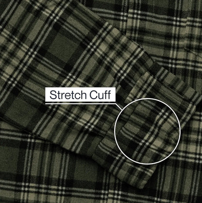 Joe & Bella Everyday Magnetic Flannel for Men #Green Plaid