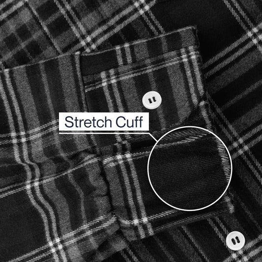 Joe & Bella Everyday Magnetic Flannel for Men #Black Plaid