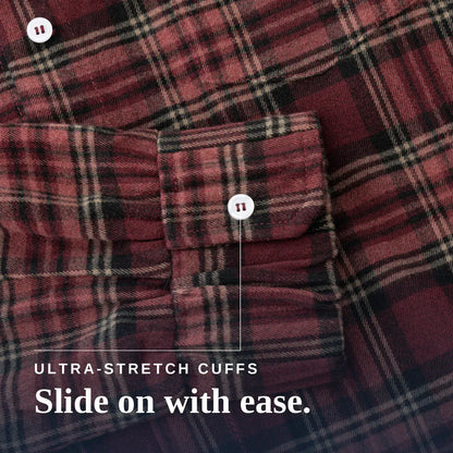 Joe & Bella Red Plaid / S Everyday Magnetic Flannel for Men #Red Plaid