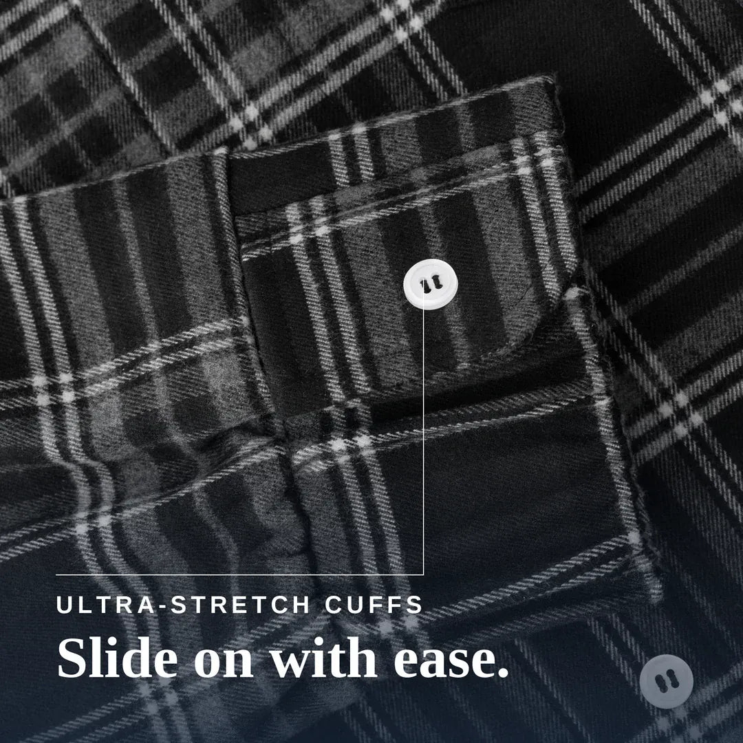 Joe & Bella Everyday Magnetic Flannel for Men #Black Plaid