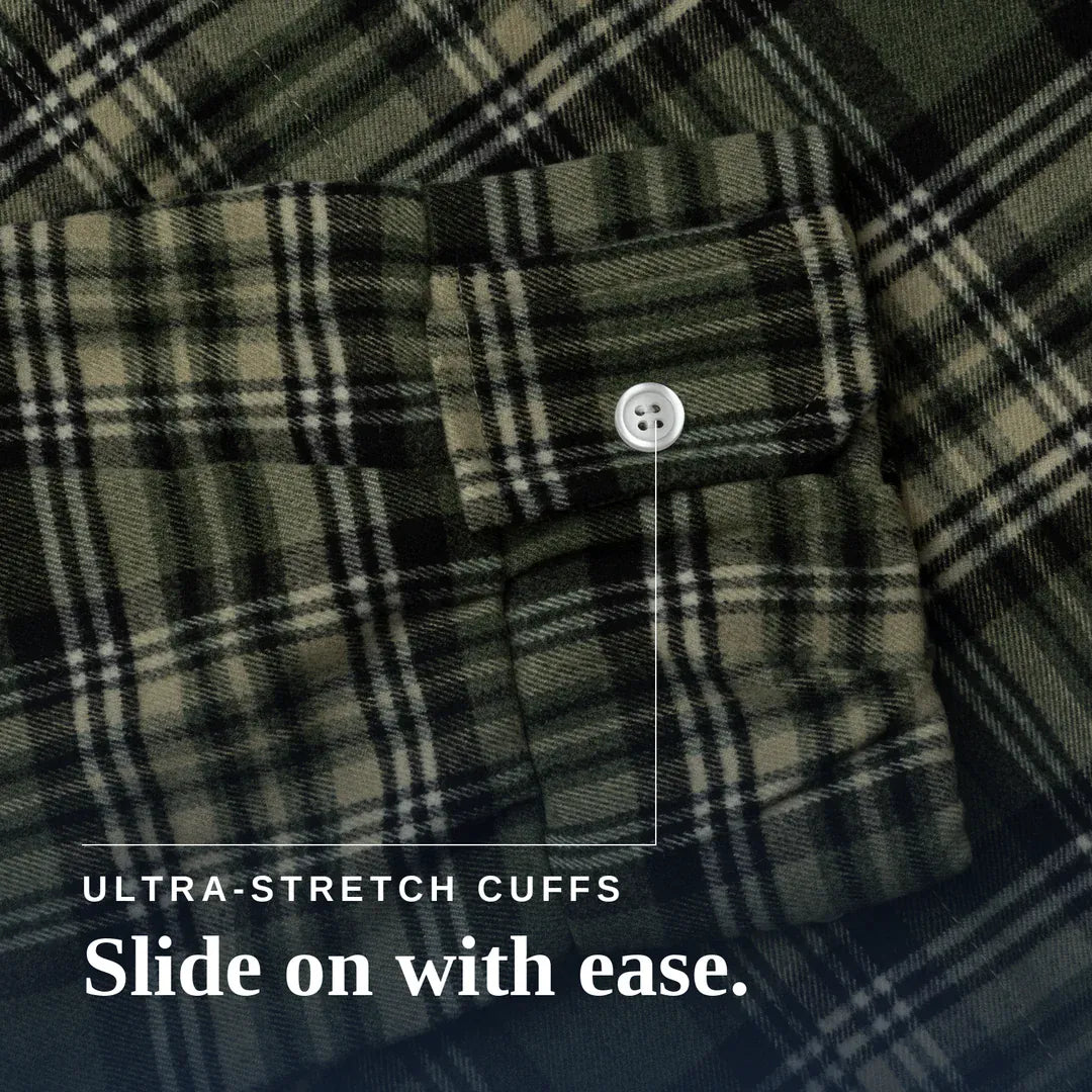 Joe & Bella Everyday Magnetic Flannel for Men #Green Plaid
