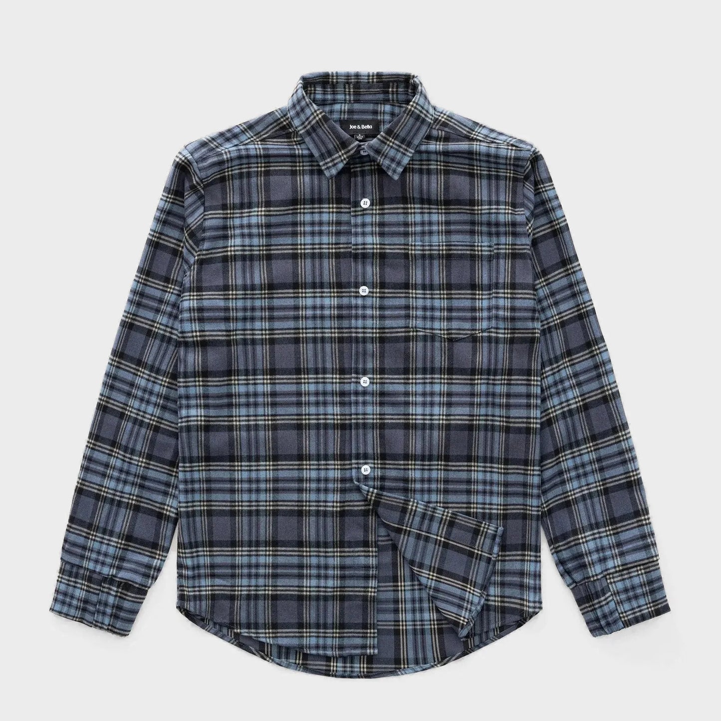 Joe & Bella Everyday Magnetic Flannel for Men #Blue Plaid