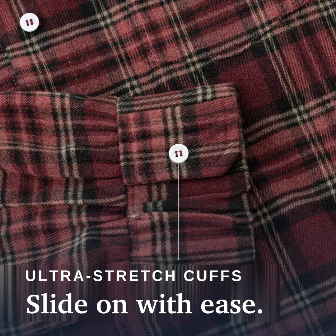 Joe & Bella Red Plaid / S Everyday Magnetic Flannel for Men #Red Plaid