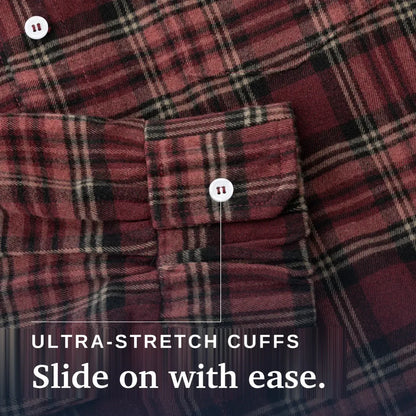 Joe & Bella Red Plaid / S Everyday Magnetic Flannel for Men #Red Plaid