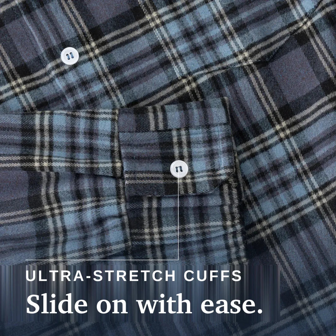 ["Joe & Bella Everyday Magnetic Flannel for Men ", "Blue Plaid"]