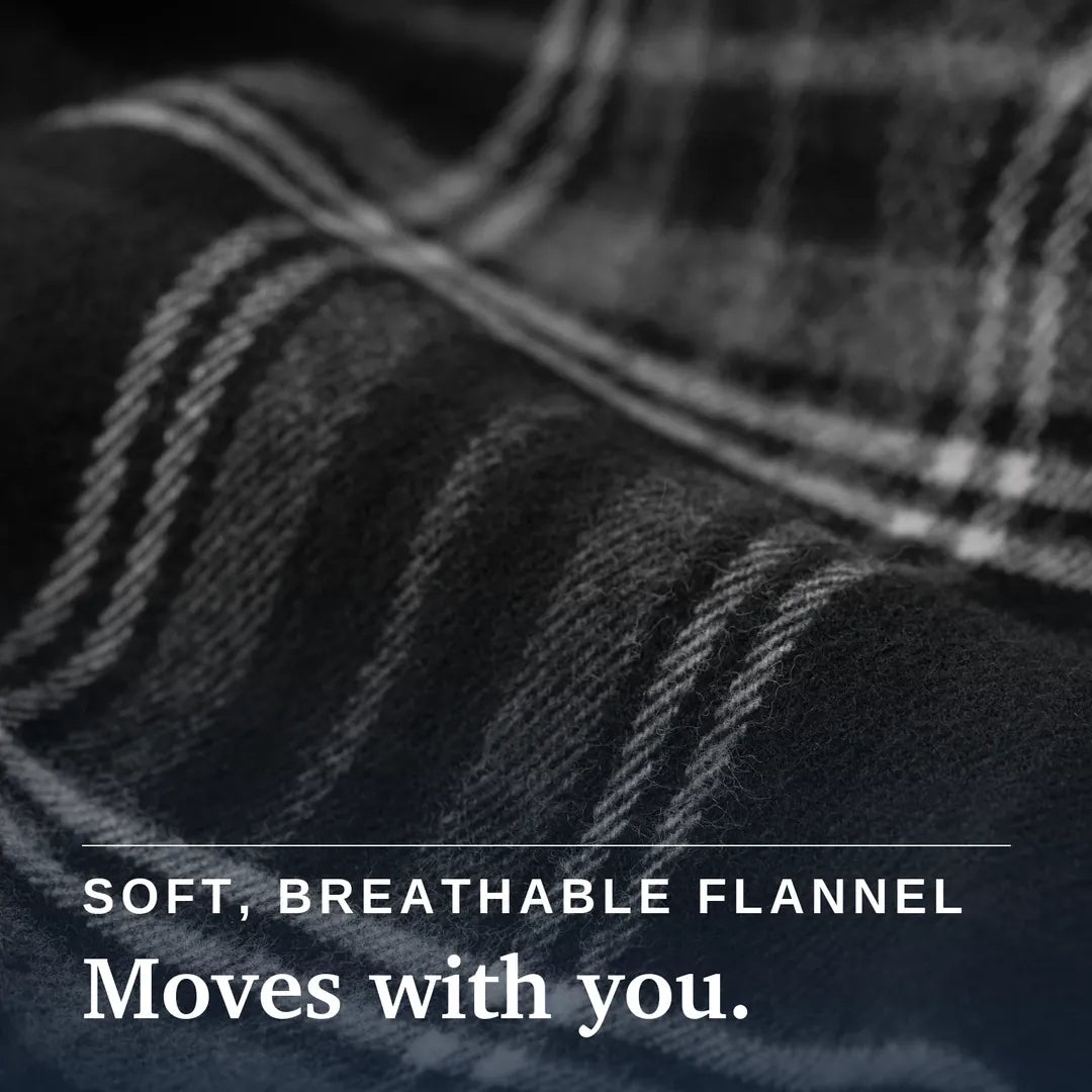 ["Joe & Bella Everyday Magnetic Flannel for Men ", "Black Plaid"]