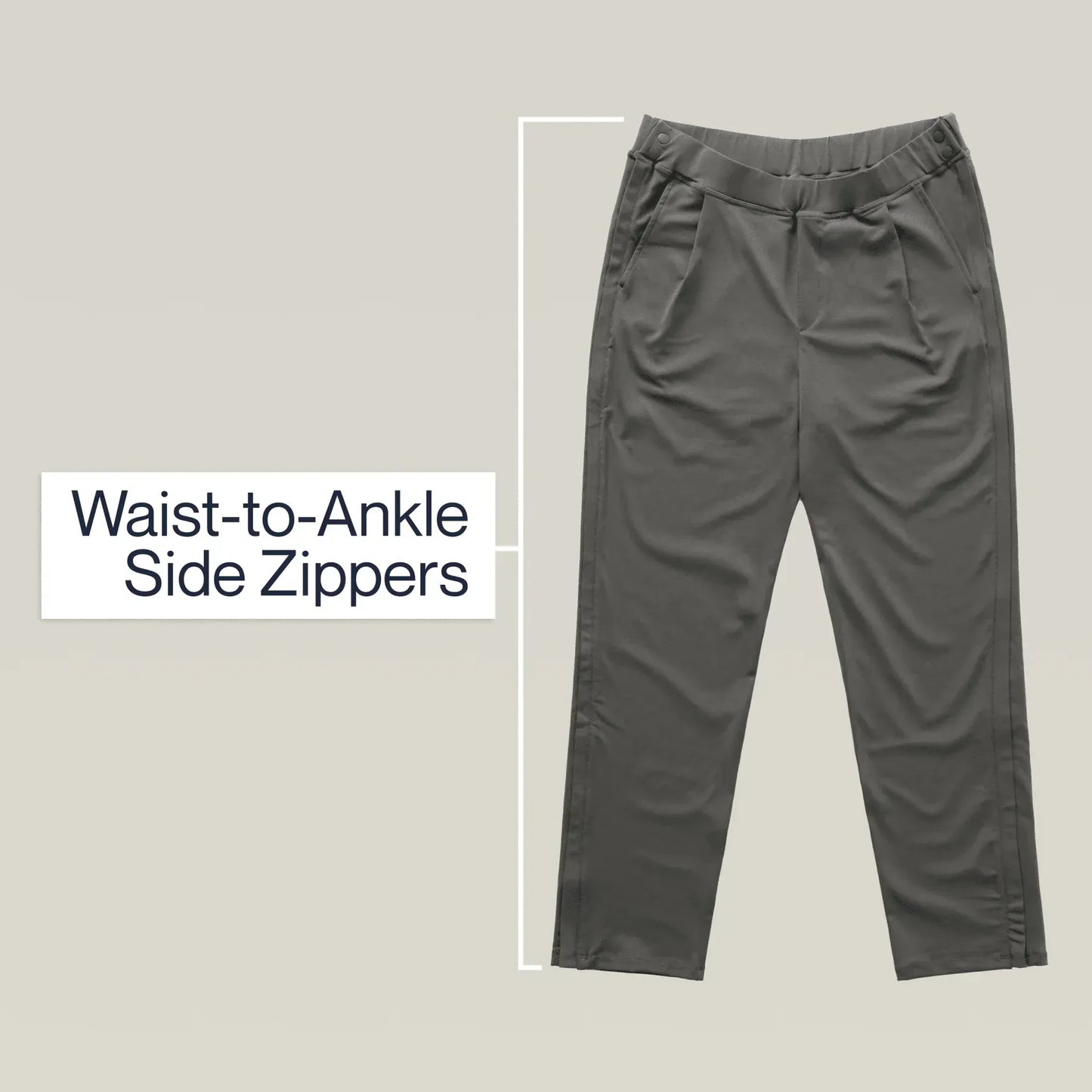 Joe & Bella Everyday Side-Zip Pants for Men #Slate Grey