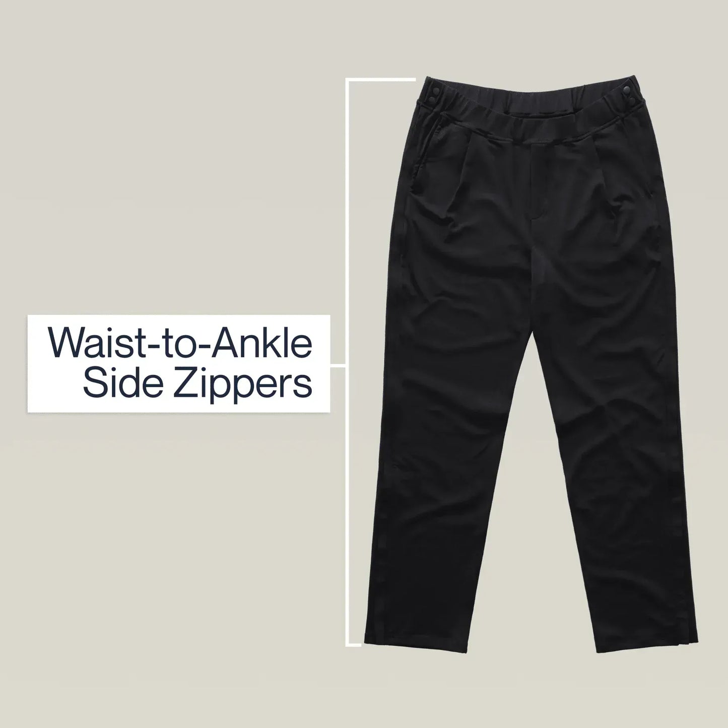 Joe & Bella Black / Everyday Side-Zip Pant for Women #Black
