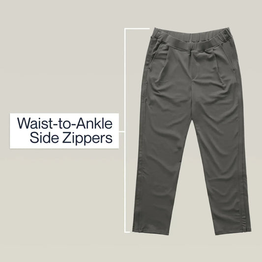 Joe & Bella Slate Grey / Everyday Side-Zip Pants for Women #Slate Grey