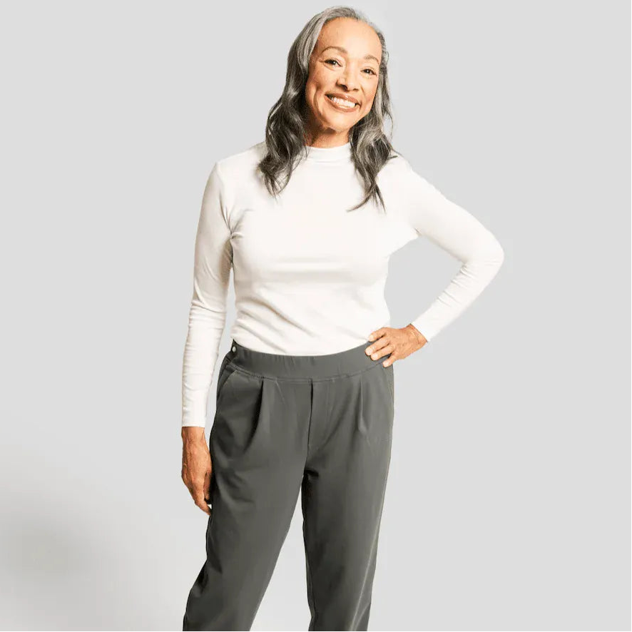 ["Joe & Bella Slate Grey / Everyday Side-Zip Pants for Women ", "Slate Grey"]