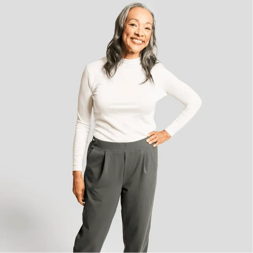 Joe & Bella Slate Grey / Everyday Side-Zip Pants for Women #Slate Grey