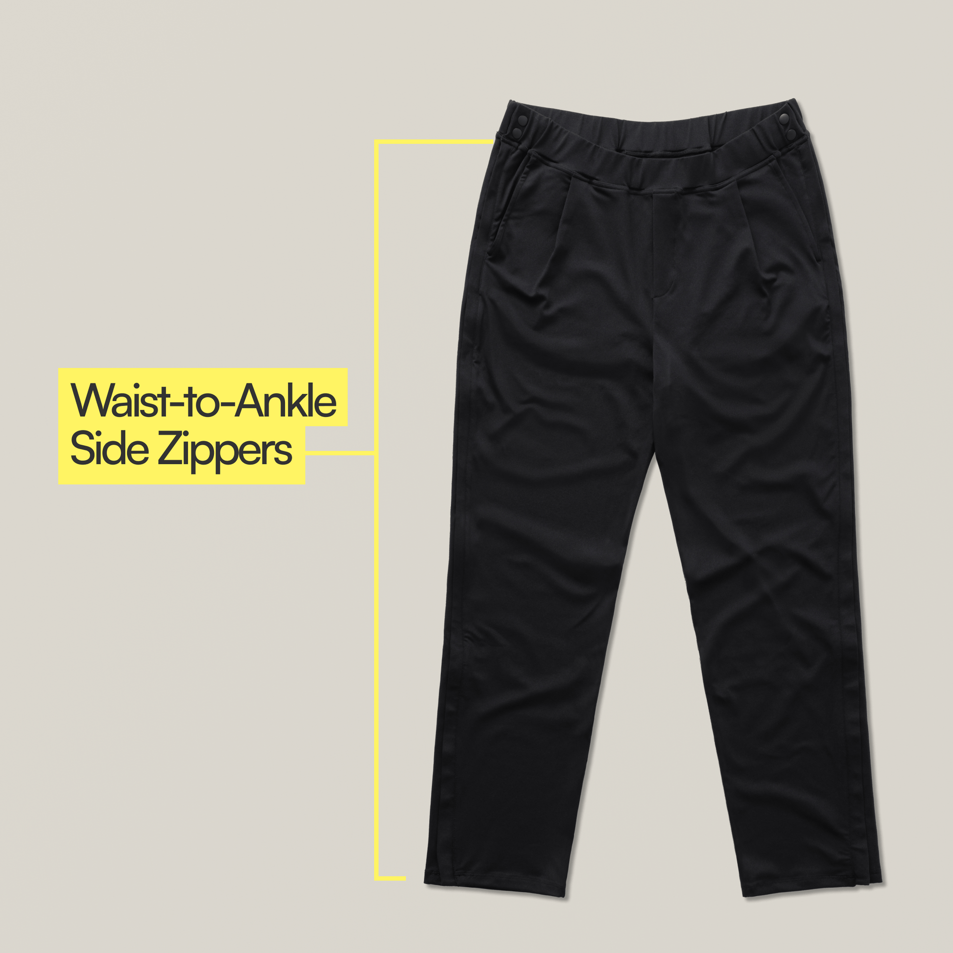 ["Joe & Bella Everyday Side-Zip Pants ", "Black"]