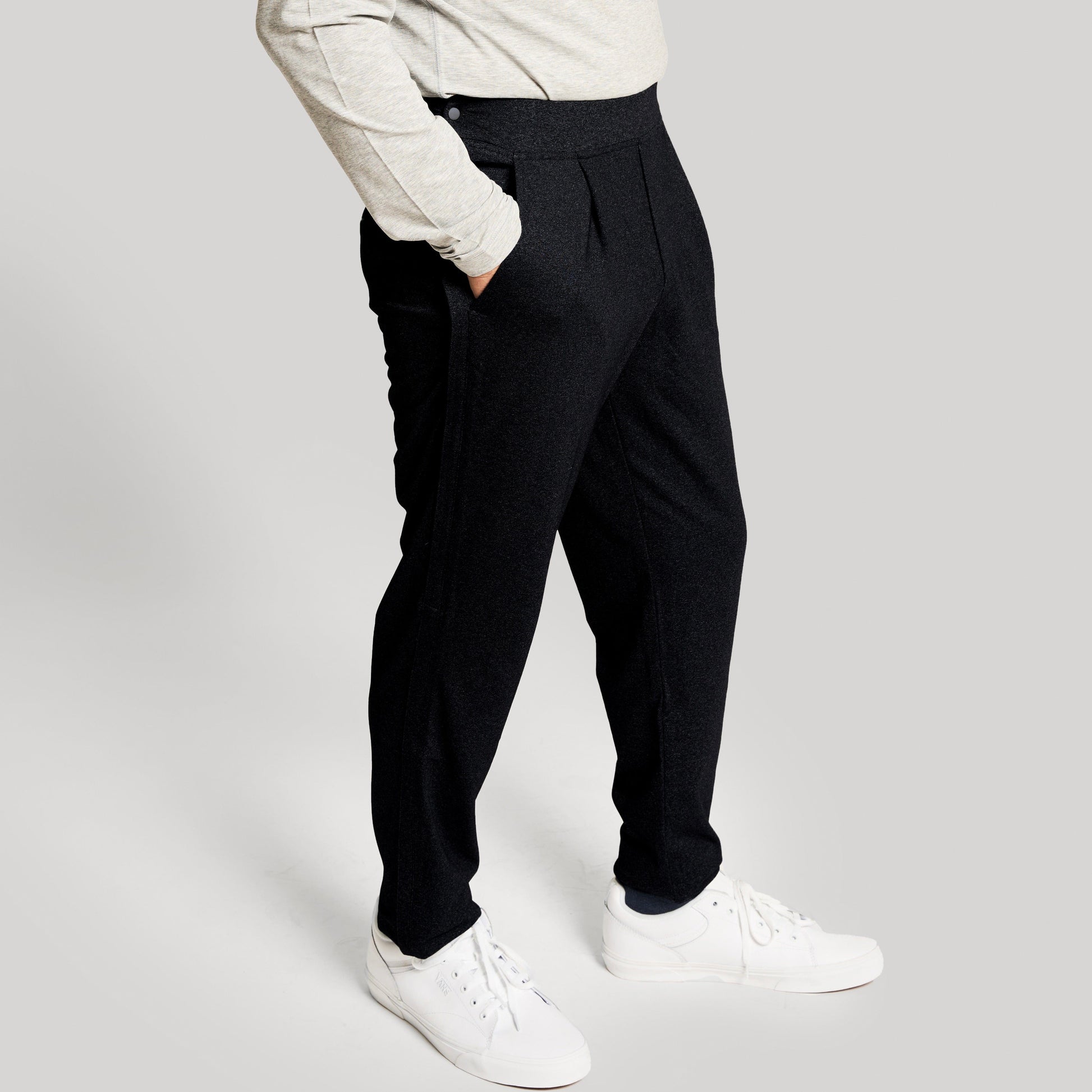 ["Joe & Bella Everyday Side-Zip Pants for Men", "Black"]