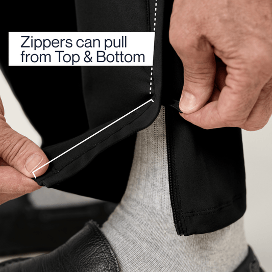 Joe & Bella Everyday Side-Zip Pants for Men#Black