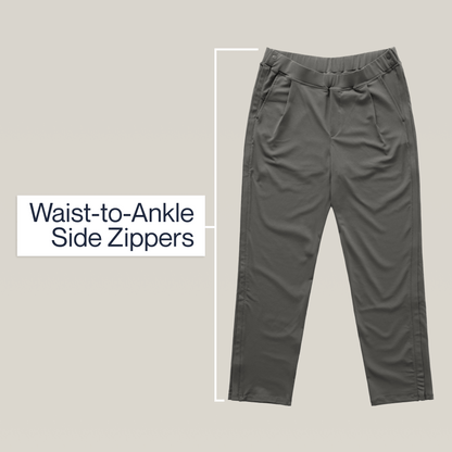Joe & Bella Everyday Side-Zip Pants #Slate Grey