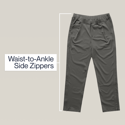Joe & Bella Everyday Side-Zip Pants #Slate Grey