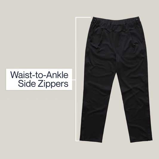 Joe & Bella Everyday Side-Zip Pants #Black