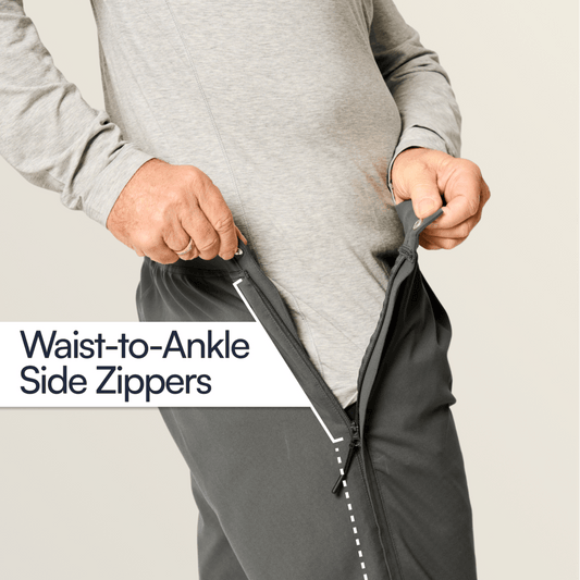 Joe & Bella Everyday Side-Zip Pants #Slate Grey