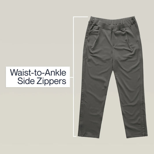 Joe & Bella Slate Grey / Everyday Side-Zip Pants for Men #Slate Grey