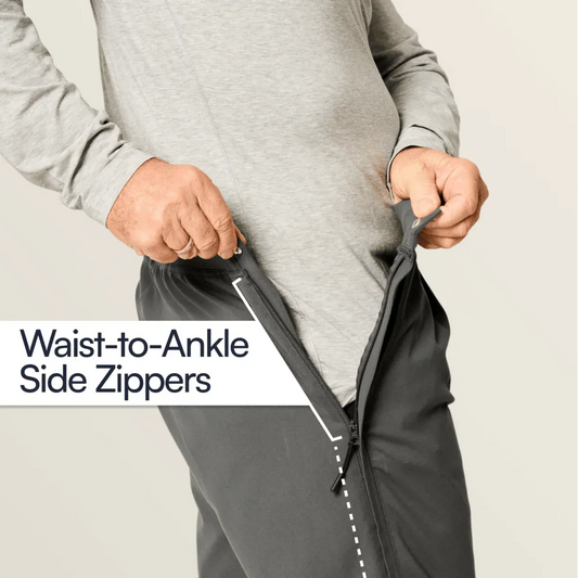 Joe & Bella Slate Grey / Everyday Side-Zip Pants for Men #Slate Grey