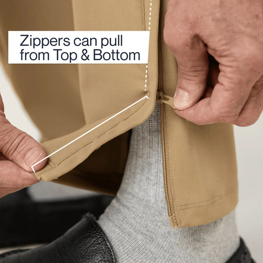 Joe & Bella Dark Khaki / S Everyday Side-Zip Pants for Men #Dark Khaki