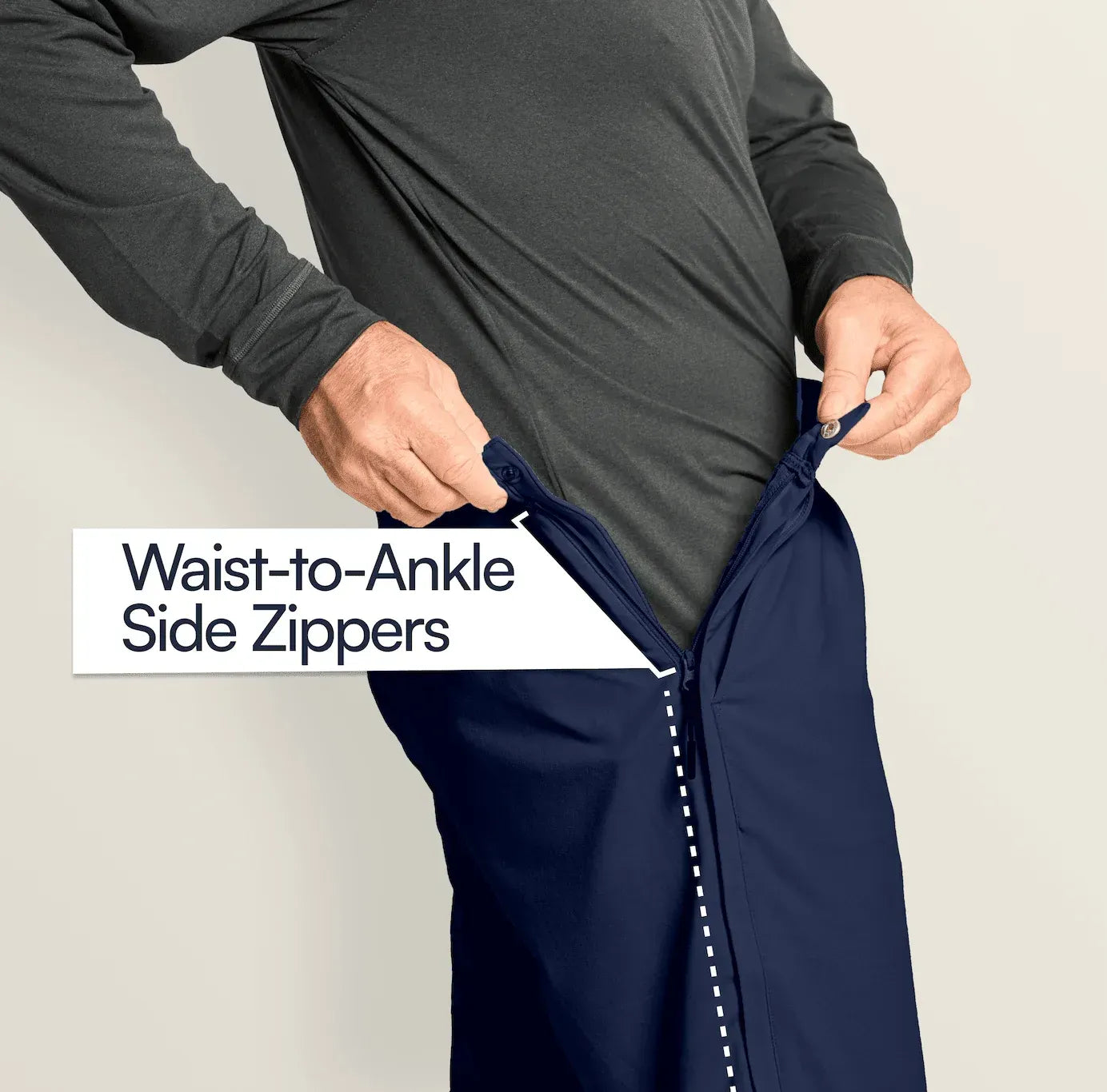 Joe & Bella Everyday Side-Zip Pants for Men #Navy