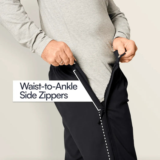 Joe & Bella Black / S Everyday Side-Zip Pants for Men #Black